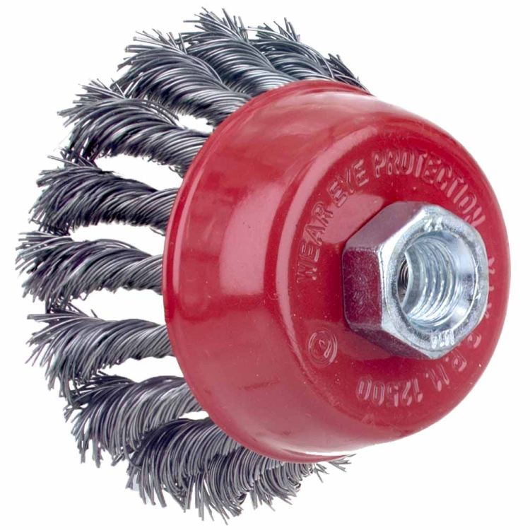 Щетка проволочная чашеобразная Ø85мм М14×2мм (стальная витая) Sigma (9026081) - 7