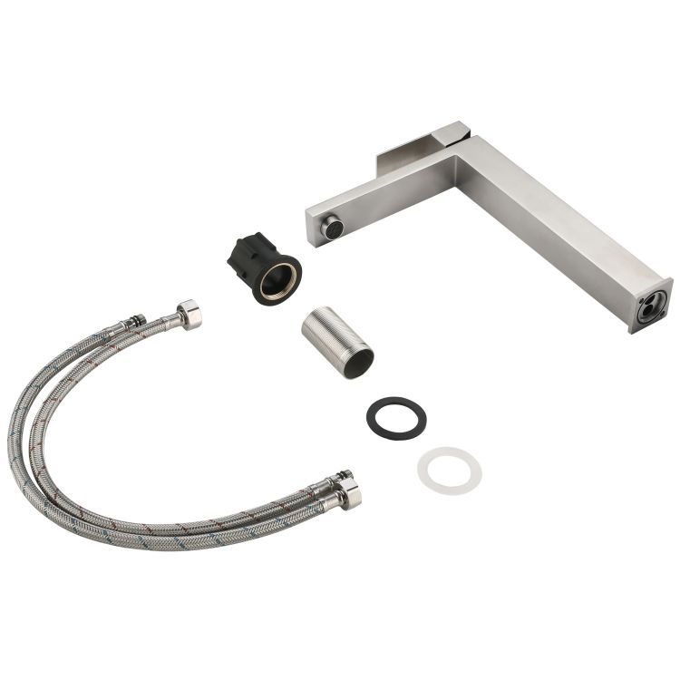 Змішувач для раковини високий Lidz Helix 001FH (k35) LDHEL001FHNKS49179 Nickel - 6
