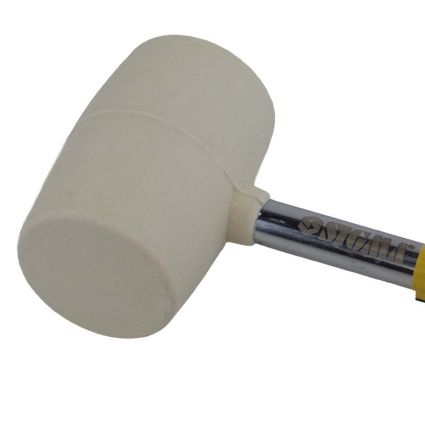 Киянка резиновая белая 225г металлическая обрезиненная рукоятка SIGMA (4317401) - 3