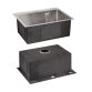 Акційний набір Lidz: мийка H5045 інтегрована Brushed Steel 3,0/1,0 мм + Змішувач Aria для кухні з гнучким виливом (k35) Grey - 4