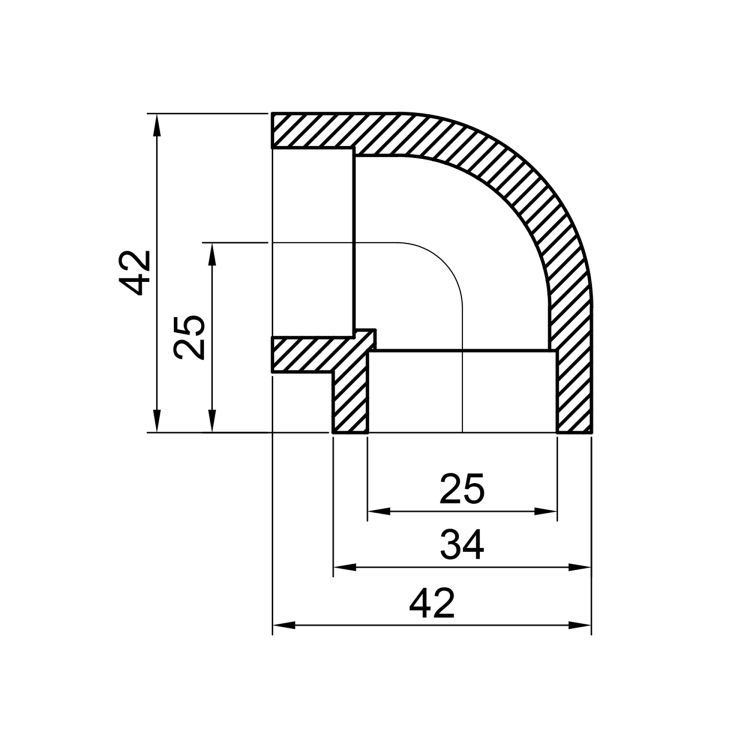 Куточок PPR Thermo Alliance 25, 90° - 2