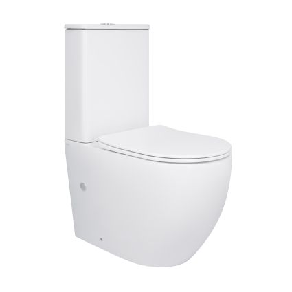 Унитаз-компакт Qtap Robin Ultra Quiet безободочный с сиденьем Soft-close QT13226089AW - 1