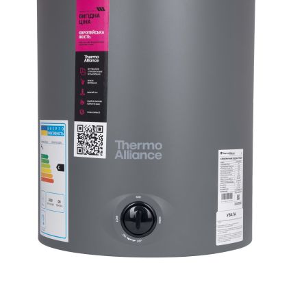 Водонагрівач електричний 80 л Grey універсальний, мокрий ТЕН 1,5 кВт D80VH15Q3G Thermo Alliance - 5