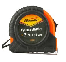 Рулетка Sparta Elastica 3м*16мм обрезиненный корпус 31311