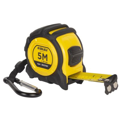 Рулетка магнитная обрезиненная Advanced нейлоновое покрытие 5м×25мм SIGMA (3823161) - 1