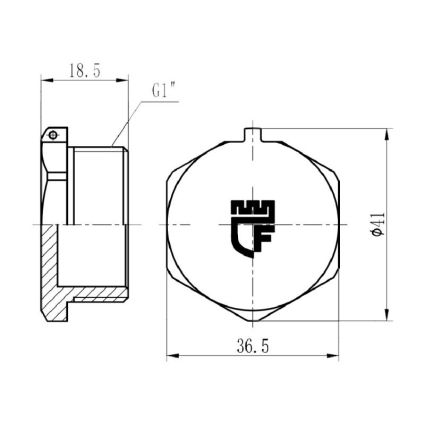 Заглушка SD Forte 1&amp;quot; НР - 2