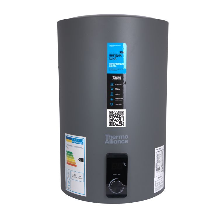 Водонагрівач електричний Thermo Alliance 100 л Grey, вертикальний, сухий ТЕН 2,0 кВт D100V20J3(D)KG - 1