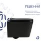 Унітаз підвісний Qtap Crow Ultra Quiet 485×340×290 мм, Matt Black, з сидінням Slim Duroplast/ Soft-close/ Quick Release QT05335171MB - 4
