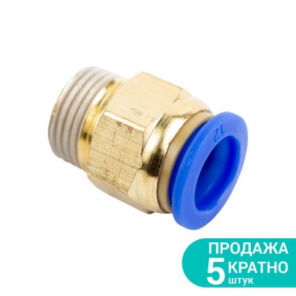 Штуцер цанговый (прямой) Ø12*12мм МТ 3/8&amp;quot; Sigma (7026981) - 1
