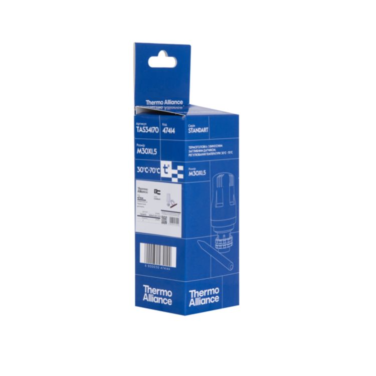 Термоголовка Thermo Alliance Standart М30х1,5 (30-70℃) з виносним датчиком TAS34170 - 5
