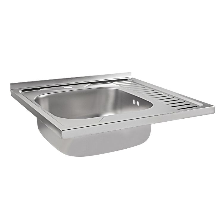 Кухонна мийка Brinex 6060-L 0,6 мм Satin (BRIN6060LSAT06) - 3