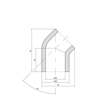 Уголок PPR Thermo Alliance 25, 45° - 2