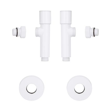Комплект кранів Thermo Alliance Standart 1/2&amp;quot; З для рушникосушарки кутовий білий SF395W15W - 5