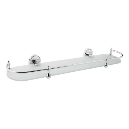 Скляна полиця з обмежувачем Lidz CRG 52х16 см LIDZCRG1140902 - 1
