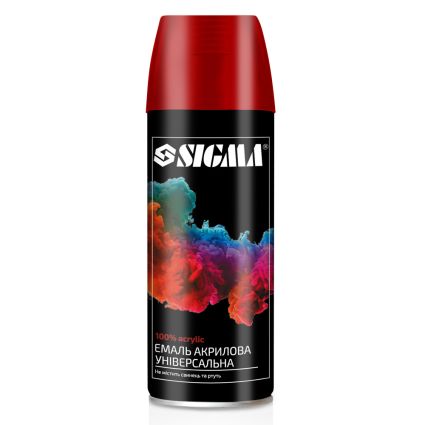 Эмаль аэрозольная акриловая 400мл RAL 3005 (темно-вишневый глянец) SIGMA (2736941) - 1