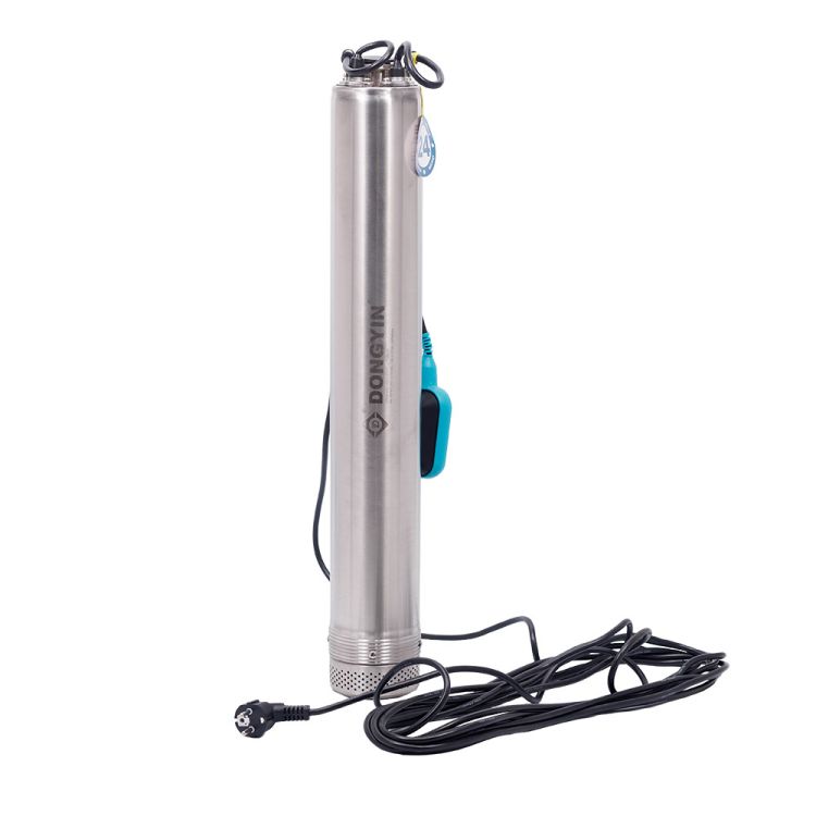 Насос з нижнім забором води 0.75 кВт H 53(39)м Q 100(66)л/хв Ø100мм+поплавок DONGYIN (777364) - 1