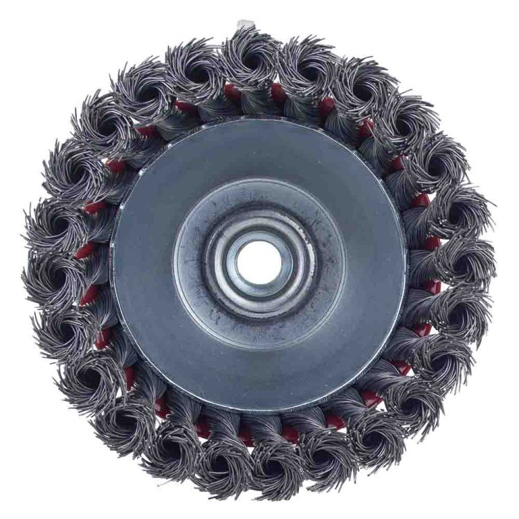 Щітка дротяна чашевидних Ø125мм М14×2мм (сталевий витий) Sigma (9026121) - 4