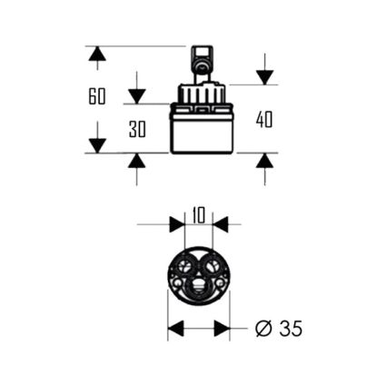 Картридж для змішувача Spojeni 35 мм QT35MM Qtap - 2