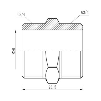 Ниппель SD Forte 3/4&amp;quot; - 2