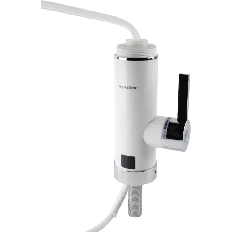 Кран-водонагрівач проточний HZ 3.0 кВт 0,4-5бар для кухні гусак вухо на гайці (C) AQUATICA (HZ-6B143C) - 6