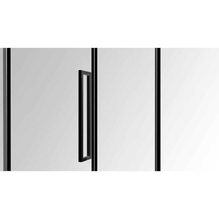 A LÁNY Душевая кабина пятиугольная, реверсивная 900*900*1950мм (стекла+двери), дверь распашная, стекло прозрачное 6 мм, профиль черный - 4
