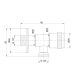 Кран кутовий Thermo Alliance Standart 1/2&amp;quot;ЗЗ нерж., з керам. буксою TAS347W1515SS - 2