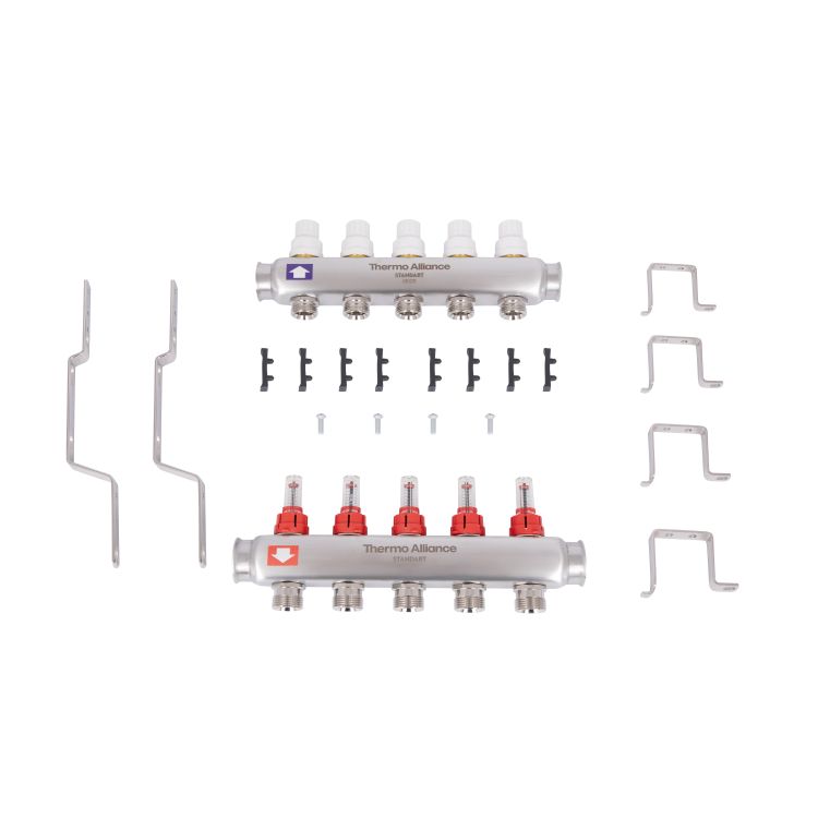 Колектор з витратомірами SD Plus 1&amp;quot; на 5 виходу нерж. - 8