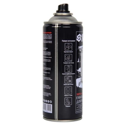 Емаль аерозольна акрилова термостійка для радіаторів +170°C 400мл RAL 9010 білий глянець SIGMA (2736411) - 3