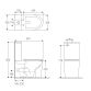 NEMO BLACK Rectangular компакт 67*38,5*84,5 см підлоговий, матовий, гір. випуск, нижній підвід, бачок 3/4,5 л, сидіння тверде Slim slow-closing - 2
