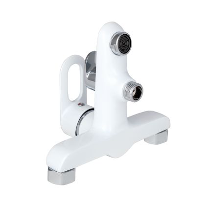 Смеситель для ванны Lidz Latwa 006 (с душевым гарнитуром) (k35) LDLAT006WHI45424 White - 3