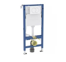 Інсталяція для унітаза DuofixBasic 458.133.11.3 + кріплення + клавіша Delta01 білий глянец Geberit