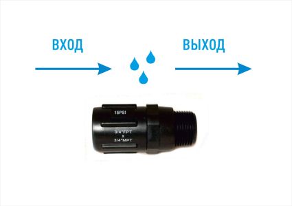 Регулятор давления д/многолетней трубки 3/4 зв. Presto-PS (7761) PR-013415H для капельного полива. - 2