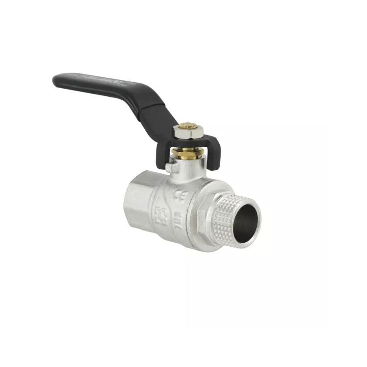 Кран шаровый 1/2&amp;quot; черная ручка вода RAFTEC DRH11 - 1