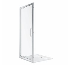 GEO душова стінка 90см, бічна, тип walk-in, прозоре скло, сріблястий блиск, з покриттям Reflex