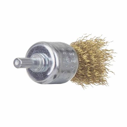 Щетка проволочная конусообразная Ø25мм хвостовик Ø6мм (латунированная) Sigma (9017021) - 4
