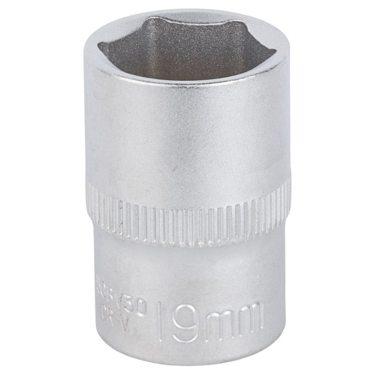 Насадка шестигранна коротка 1/2&amp;quot; 19мм CrV mid Sigma (6071191) - 1