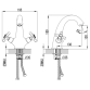 Змішувач BRENTA 1/2&amp;quot; для раковини литий на шпильці CORSO (FE-2A152K) (9679004) - 6