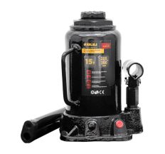 Домкрат гідравлічний пляшковий mid 15т H 205-390мм Sigma (6105151)