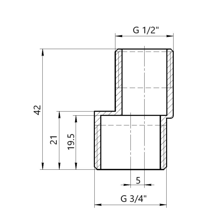 Ексцентрик SD Plus 1/2&amp;quot;х3/4&amp;quot; SD4301520 - 2