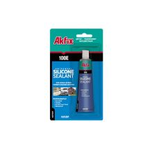 Силиконовый универсальный герметик Akfix 50 мл White/Blister 100E