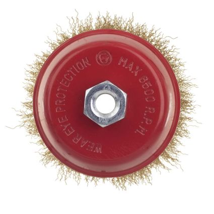 Щетка проволочная чашеобразная Ø125мм М14×2мм (латунированная) Sigma (9014121) - 2