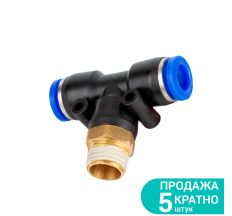 Штуцер цанговый (Т-образный) Ø10*10*10мм МТ 1/2&quot; Sigma (7027431)
