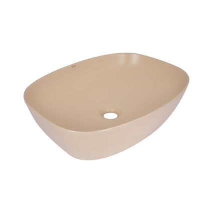 Раковина накладная Qtap Cardinal 500х380х140 мм, Beige, прямоугольная, с донным клапаном QTCAR188SB49825 - 1