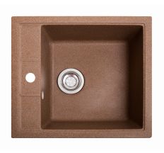 Мийка SOLID Brizz 460*515 терракот  зі штучного каменю, з сіфоном