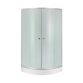 Душова кабіна Lidz Latwa SC80x80.SAT.LOW.FR, скло Frost 4 мм + піддон Kupala - 1