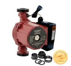 Насос циркуляционный с термодатчиком 65Вт Hmax 4м Qmax 63л/мин Ø1&quot; 130мм + гайки Ø¾&quot; AQUATICA (774011)