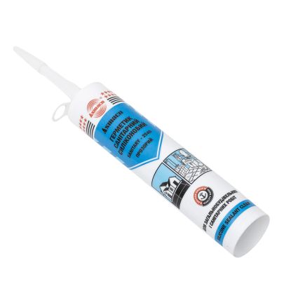 Герметик силиконовый санитарный прозрачный 280мл (310г) ОАЭ ASMACO (2732201) - 2