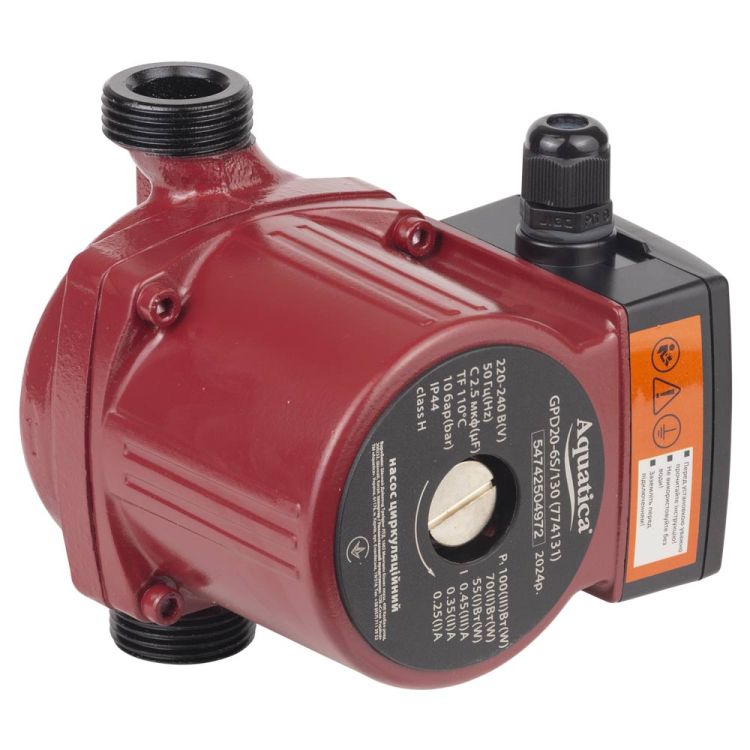 Насос циркуляційний 20-6S/130 +гайка Ø3/4&amp;quot;(бордо) 75л/хв 100Вт 774131 - 2