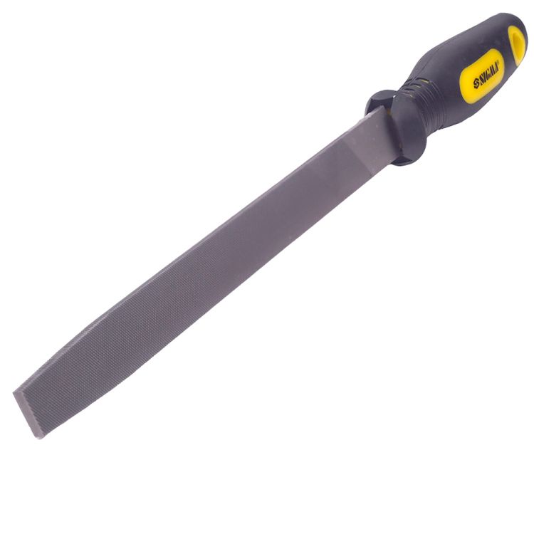 Набор напильников 3шт 200мм №2 двухкомпонентная рукоятка (плоский, полукруглый, круглый) SIGMA (4408601) - 2