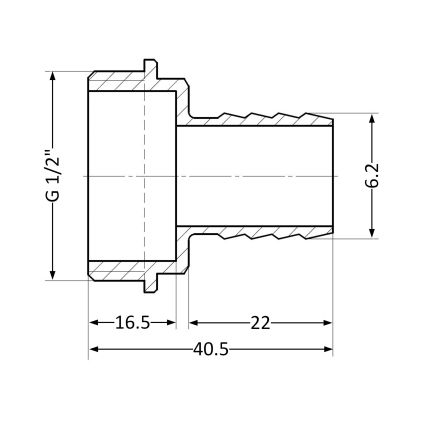 Штуцер SD Plus 6х1/2&amp;quot; ЗР SD427156 - 2